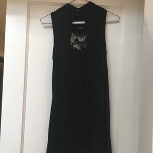 black shift dress